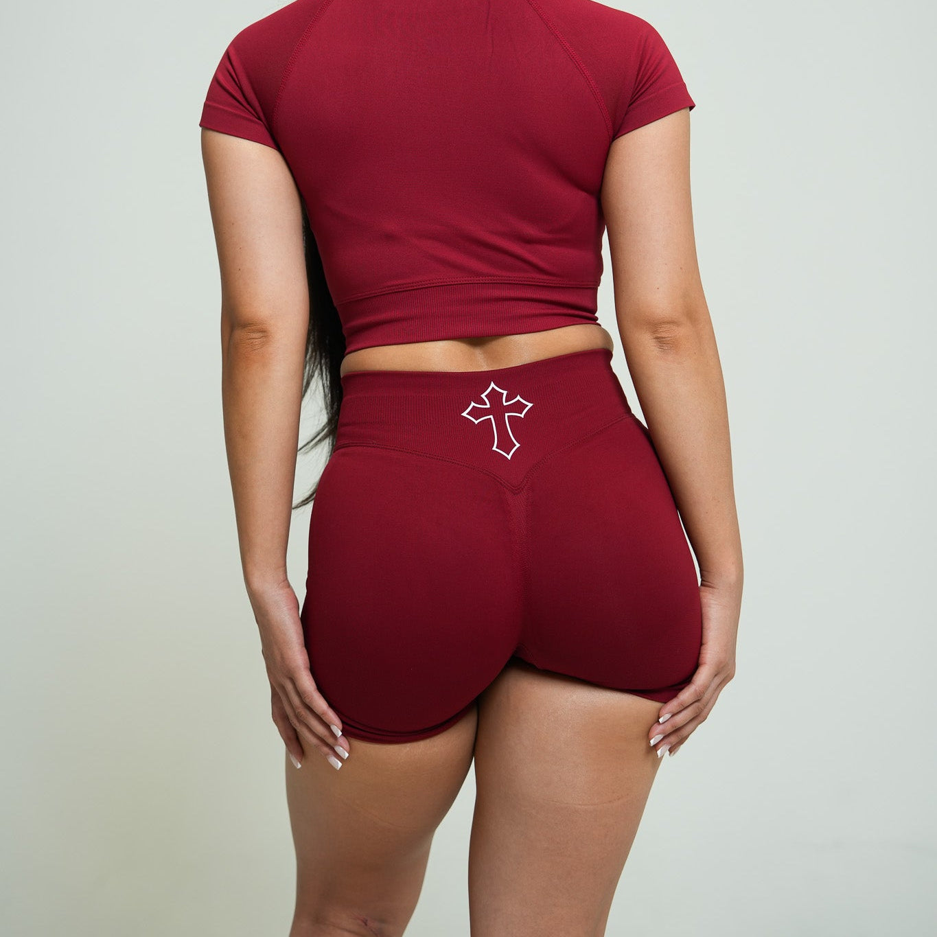 Halo Rise Shorts + Leggings Bundle - WINE RED