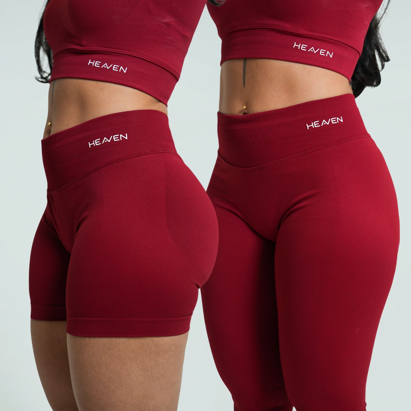 Halo Rise Shorts + Leggings Bundle - WINE RED