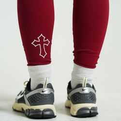 Halo Rise Shorts + Leggings Bundle - WINE RED